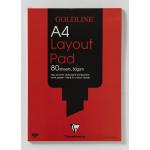Goldline Layout Pad 50gsm Acid-free Paper 80 Sheets A4 White Ref GPL1A4Z [Pack 5] 122435
