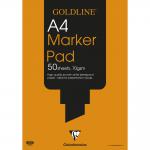 Goldline Bleedproof Marker Pad 70gsm Acid-free Paper 50 Sheets A4 White Ref GPB1A4Z [Pack 5] 122438