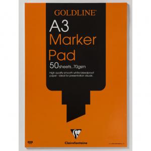 Goldline Bleedproof Marker Pad 70gsm Acid-free Paper 50 Sheets A3