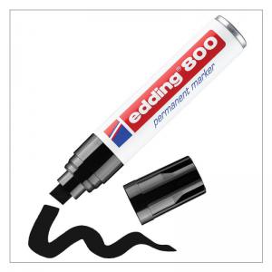 Edding 800 Permanent Marker Chisel Tip 4-12mm Line Black Ref 4-800001