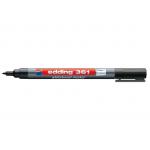 Edding 361 Whiteboard Marker Bullet Tip 1mm Line Black Ref 4-361001 [Pack 10] 122492