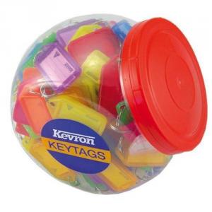 Kevron ID5 Clicktags Standard Key Tags Plastic Assorted Tub Pack of