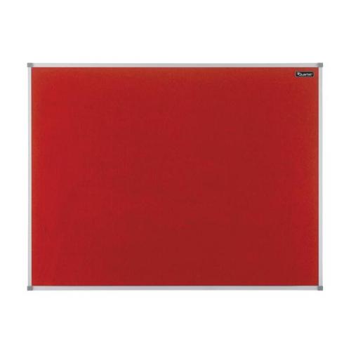 Cheap Stationery Supply of Quartet 1200 Aluminium Trim Felt Board (Red) 1904067 Office Statationery