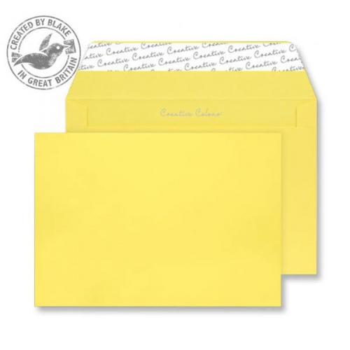 Cheap Stationery Supply of Blake Creative Colour (C5) 120g/m2 Peel and Seal Wallet Envelopes (Banana Yellow) Pack of 25 45303 Office Statationery
