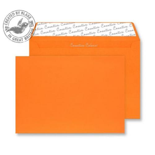 Cheap Stationery Supply of Blake Creative Colour (C5) 120g/m2 Peel and Seal Wallet Envelopes (Pumpkin Orange) Pack of 25 45305 Office Statationery