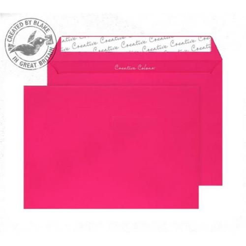 Cheap Stationery Supply of Blake Creative Colour (C4) 120g/m2 Peel and Seal Wallet Envelopes (Shocking Pink) Pack of 10 63442 Office Statationery