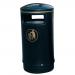 Outdoor Hooded Top Bin 110 Litres Easy Clean Black and Gold