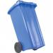 Wheelie Bin High Density Polyethylene with Rear Wheels 80 Litre Capacity 445x525x930mm Blue