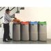Designer Mobile Recycling Wheelie Bin for Paper 90 Litre Capacity 420x500x930mm Blue