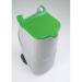 Designer Mobile Recycling Wheelie Bin for Glass 90 Litre Capacity 420x500x930mm Green