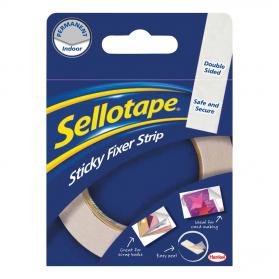Sellotape Sticky Fixer Strip Roll 25mmx3m Ref 1445400 12493X