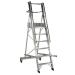 Warehouse Ladder Mobile Folding 6 Tread Aluminium