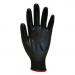 Polyco Gloves Seamless Polyurethane Palm Breathable Size 10 Black [12 Pairs] Ref 4o4-MAT