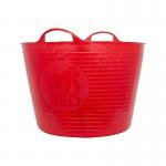 Red Gorilla 38L Large Flexible 2-Handled Recycled Tub, Red 126110