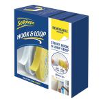 Sellotape Removable Hook & Loop Sticky Pads Self-adhesive Supplied on a Strip 20mm x 6m Ref 2055786 126626