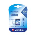Verbatim SDHC Media Memory Card SD 2.0 FAT32 Class 10 Read 10MB/s Write 10MB/s 128GB Ref 44025 127398