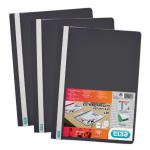 Elba Report Folder Capacity 160 Sheets Clear Front A4 Black Ref 400055033 [Pack 50] 127452