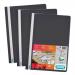 Elba Report Folder Capacity 160 Sheets Clear Front A4 Black Ref 400055033 [Pack 50]
