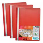 Elba Report Folder Capacity 160 Sheets Clear Front A4 Red Ref 400055034 [Pack 50] 127457