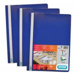 Elba Report Folder Capacity 160 Sheets Clear Front A4 Blue Ref 400055030 [Pack 50] 127460
