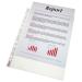 Esselte Standard Punched Pocket Polypropylene Top-opening 70 Micron A4 Clear Ref 23753 [Pack 100]