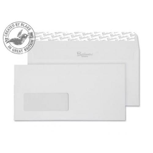 Cheap Stationery Supply of Blake Premium Business (DL) 120g/m2 Woven Peel and Seal (110mm x 220mm) Window Wallet Envelopes (High White) Pack of 500 35884 Office Statationery