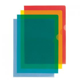 Esselte Copy-safe Folder Plastic Cut Flush A4 Blue Ref 54835/54837 Pack of 100 127952