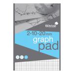 Silvine Student Graph Pad 90gsm 2mm 10mm 20mm Grid 50 Sheets A4 Ref A421020 [Pack 10] 128028