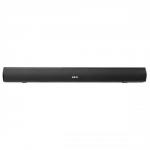 The Akai TV speakers and soundbars are sleek and modern, with a 37-inch Bluetooth stereo soundbar and a powerful subwoofer. The soundbar is slim and fits easily under the TV, while the subwoofer adds depth and richness to the audio. Both have a glossy black finish and minimalist design.