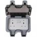 Bg Electrical Outdoor Double Switched Power Wall Plug Socket, Grey, 13A 130989