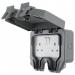 Bg Electrical Outdoor Double Switched Power Wall Plug Socket, Grey, 13A 130989