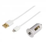 Hama Piccolino Car Charger 5V/2.4A and Lightning Cable (White) 00119432