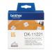Brother DK-11221 23mmx23mm Square Paper Labels BlkOnWht 1000 Labels Ref DK11221 *3to5 Day Leadtime*