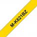 Brother P-Touch M-K621BZ 9mmx8m BlackOnYellow Non Lam Labelling Tape Ref MK621BZ *3to5 Day Leadtime*