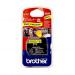 Brother P-Touch M-K631BZ 12mmx8m BlackOnYellow Plastic Labelling Tape Ref MK631BZ *3to5 Day Leadtime*