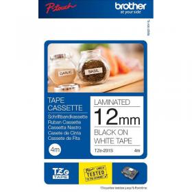 Brother P-Touch TZe-231S 12mmx4m Black On White Labelling Tape Ref TZE231S2 131844