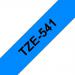Brother P-Touch TZe-541 18mmx8m Black On Blue Laminated Labelling Tape Ref TZE541 *3to5 Day Leadtime*