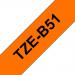 Brother P-Touch TZe-B51 24mmx8m BlackOnFluorescent Orange Lam Lab Tape Ref TZEB51 *3to5 Day Leadtime*