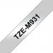 Brother P-Touch TZe-M931 12mmx8m BlackOnSilver Matt Lam Labelling Tape Ref TZEM931 *3to5 Day Leadtime*
