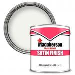 Macpherson Brilliant Satin White 2.5 Litre For Wood & Metal Satin Finish Trade Paint 132050