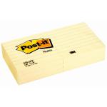 Post-it Notes Feint Ruled 76x76mm Yellow Ref 630-6PK [Pack 6] 132841