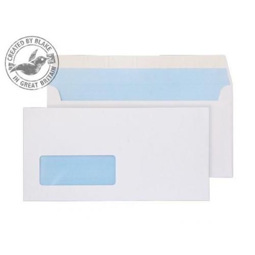 Cheap Stationery Supply of Blake Purely Everyday (DL) 100g/m2 Peel and Seal Window Wallet Envelopes (White) Pack of 500 23884/50 PR Office Statationery