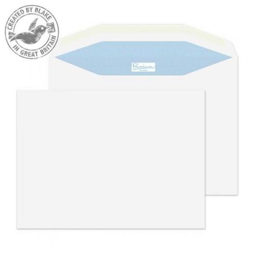 Cheap Stationery Supply of Blake Premium Postfast (C5) Gummed (162mm x 229mm) 90g/m2 Mailer Envelopes (White) Pack of 500 PF807IJ Office Statationery