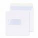 Purely Everyday Square Wallet Gummed Window White 100gsm 155x155 Ref 0155W Pk 500 *10 Day Leadtime*