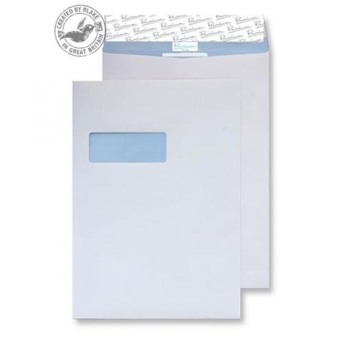 Cheap Stationery Supply of Blake Premium Secure (C4) 100g/m2 Peel and Seal Window Pocket Envelopes (White) Pack of 100 TR9901 Office Statationery