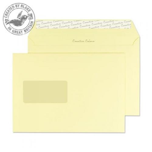 Cheap Stationery Supply of Blake Creative Colour (C5) 120g/m2 Peel and Seal Window Wallet Envelopes (Lemon Yellow) Pack of 500 316W Office Statationery