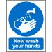 Prestige Acrylic Sign 2mm 150x200 Now Wash Your Hands Ref ACM001150x200 *Up to 10 Day Leadtime*