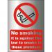 Prestige Sign 2mm 150x210 Against The Law To Smoke Premises Ref ACSB003150x200 *Up to 10 Day Leadtime*