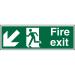 PrestigeSign 2mm DS 300x100 FireExit Man Running LeftArrow Ref ACSP122300x100 *Up to 10 Day Leadtime*