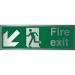 Brushed Alu Sign 1.5mm S/A FireExit Man Run Left&Arrow Ref BASP122*Up to 10 Day Leadtime*